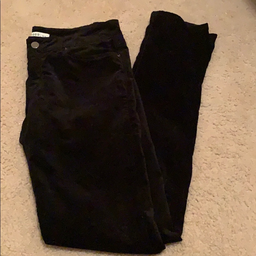New black brushed velvet/ velour GAP jeggings